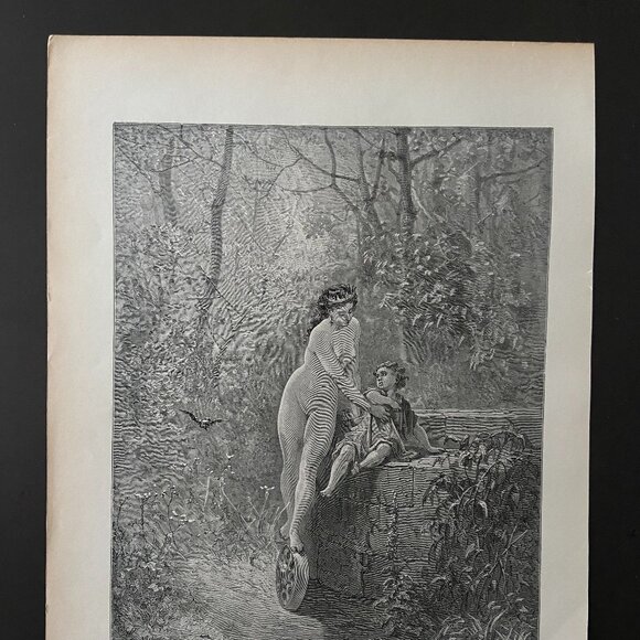 Gustave Dore, Antique Print, Woodcut - Picture 2 of 4